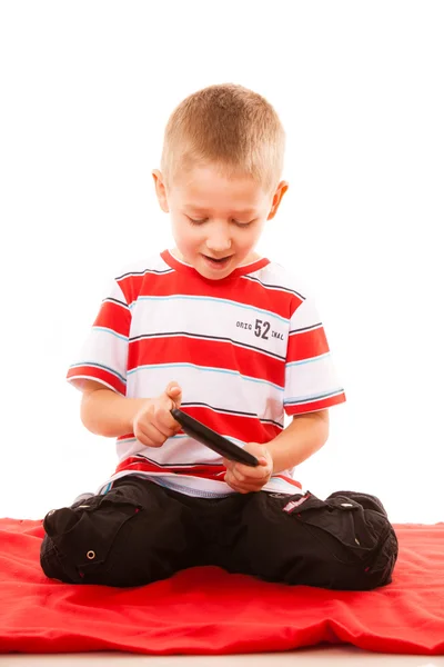 Little boy playing games — Stock Photo, Image