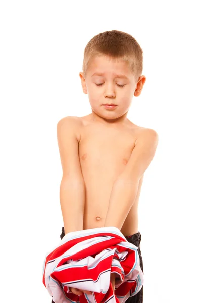 Little boy dressing up — Stock Photo, Image