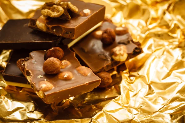 Verschiedene Arten von Schokolade — Stockfoto
