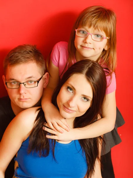Ładny rodziny trzech — Zdjęcie stockowe
