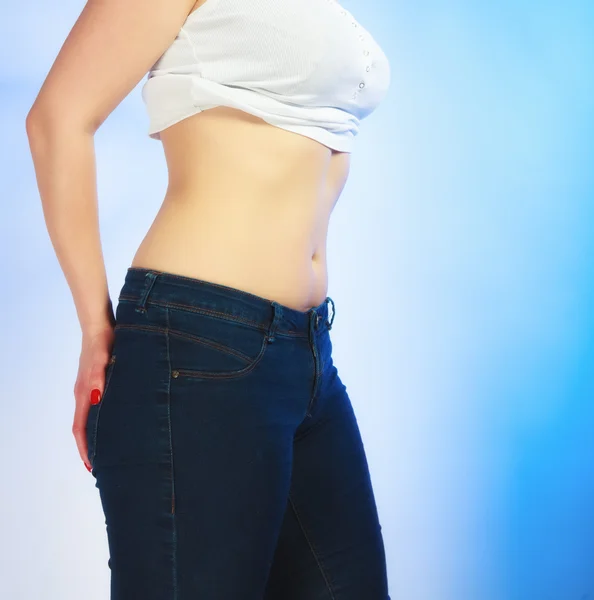 Corpo de mulher jovem plus size — Fotografia de Stock