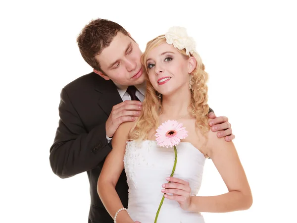 Bride and groom posing — Stock Photo, Image