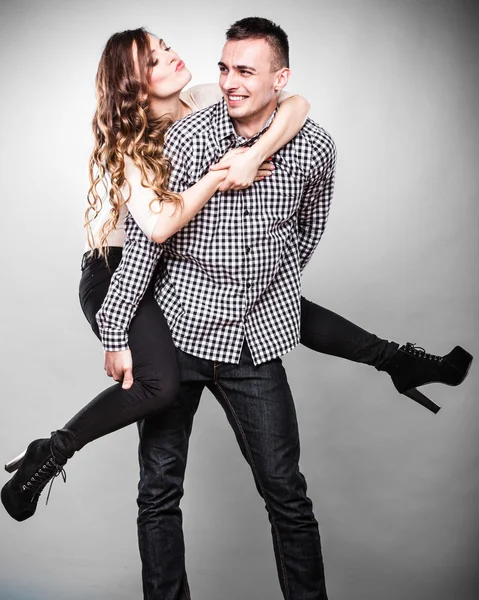 Young couple having fun — Stock Photo, Image