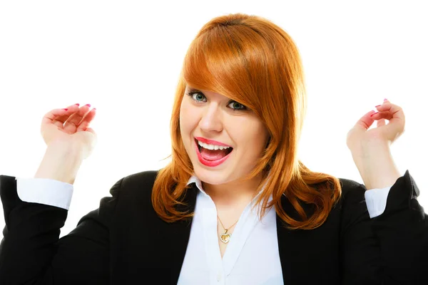 Sorridente mulher de negócios posando — Fotografia de Stock