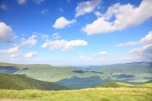 Nature. Field mountain landscape in the summer — Stock Photo, Image