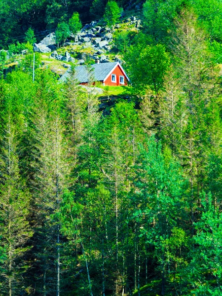 Norwegian house hytte in the mountains — Stock Photo, Image