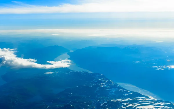 View from window of airplane — Stock Photo, Image