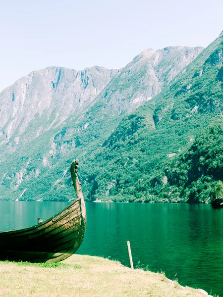 Turistika a cestování. hory a fjord v Norsku. — Stock fotografie