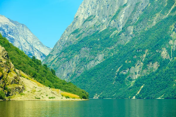 Tourisme et voyages. Montagnes et fjord en Norvège . — Photo