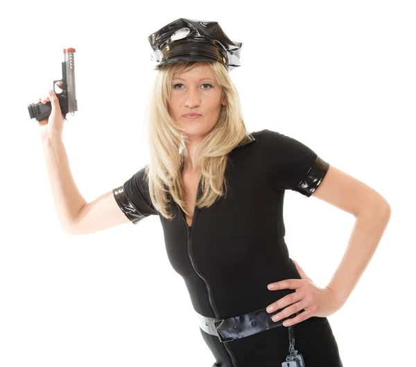 Polis anläggning pistol — Stockfoto