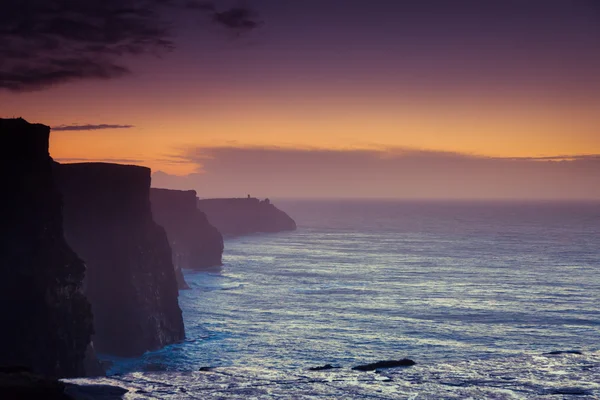 Cliffs of Moher at sunset in Co. Clare Ireland Europe. — Stock Photo, Image