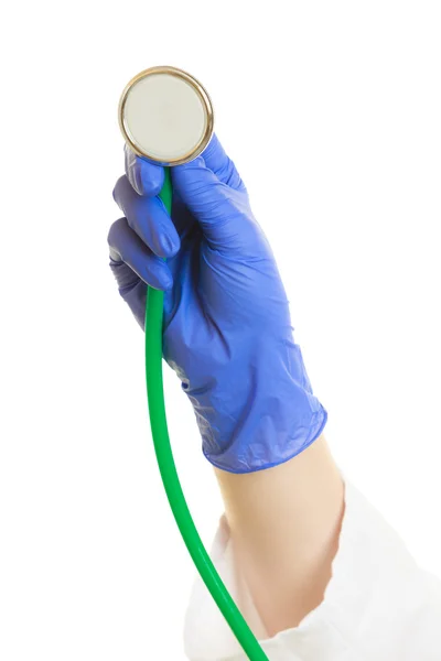 Stethoscope in female hand — Stock Photo, Image