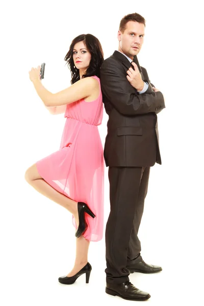 Hombre y mujer posando — Foto de Stock