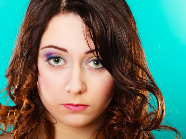 Girl with long hair posing — Stock Photo, Image