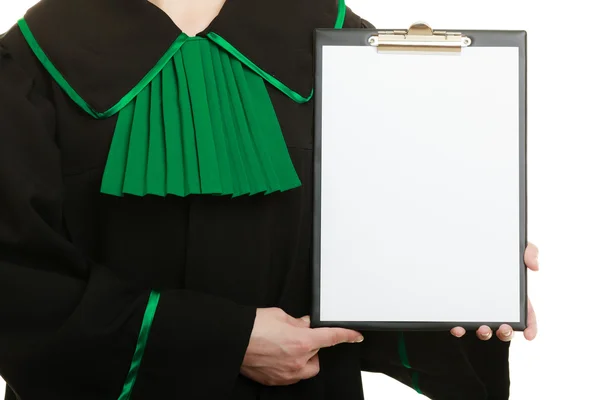 Lawyer holding clipboard — Stock Photo, Image