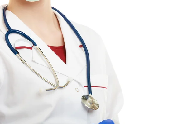 Female doctor in lab coat — Stock Photo, Image