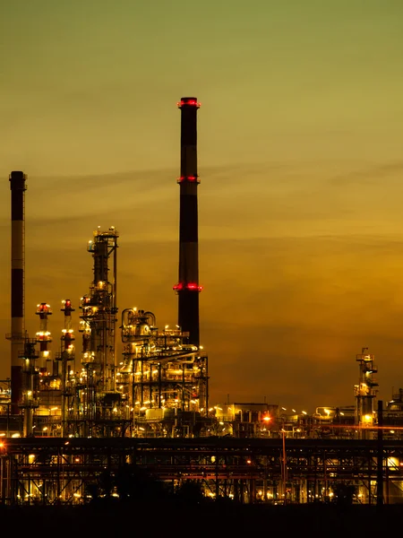 Vista de la planta petroquímica de la refinería en Gdansk, Polonia —  Fotos de Stock