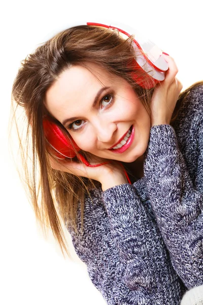 Woman  listening to music — Stock Photo, Image