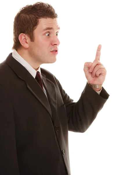 Furious teacher or business man shaking finger Royalty Free Stock Photos