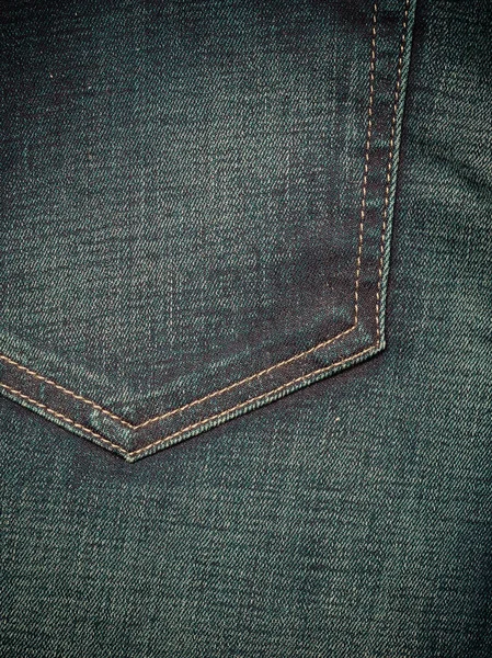Детали синего джинсового кармана — стоковое фото