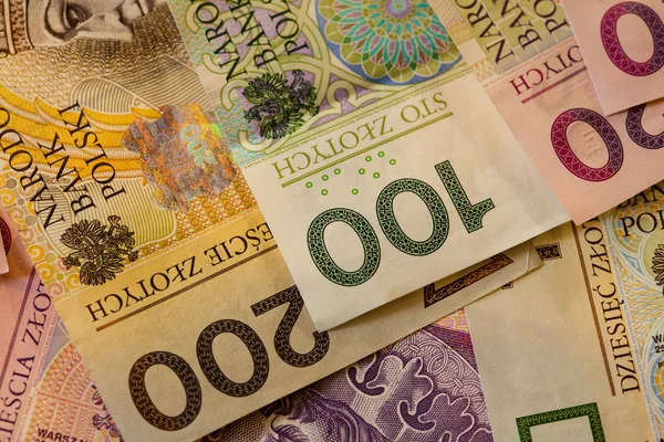 Polish zloty banknotes — Stock Photo, Image