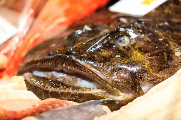 Seeteufel auf Fischmarkt in Bergen. — Stockfoto