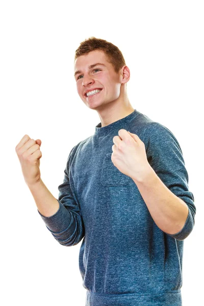 Young man  with arms up — Stock Photo, Image