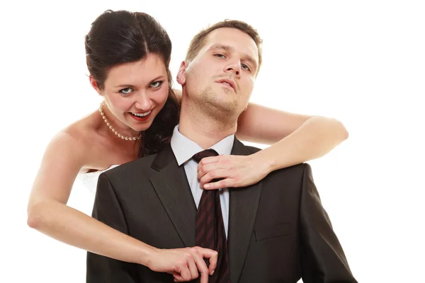 Pengantin dominan dengan suami — Stok Foto