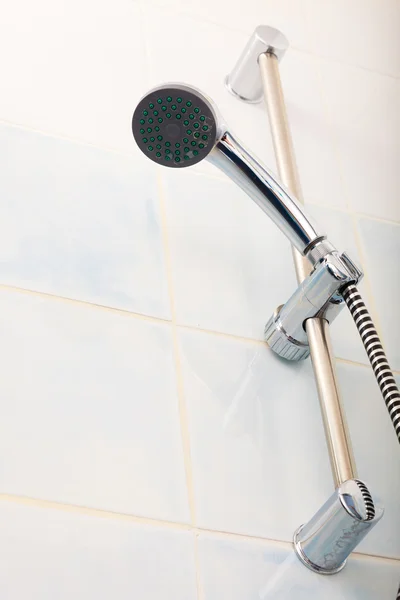 Close up of shower head in bathroom . — стоковое фото