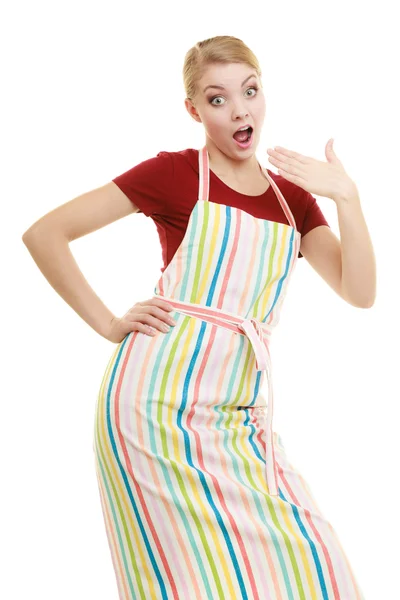 Funny housewife standing — Stock Photo, Image