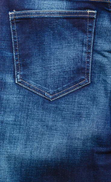 ブルーデニムポケットのクローズアップ詳細 — ストック写真