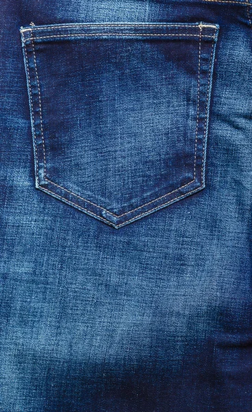 Dettaglio primo piano della tasca in denim blu — Foto Stock