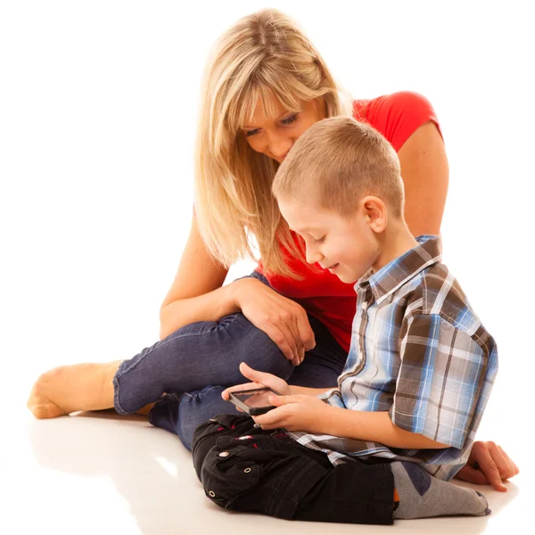 Madre e hijo jugando — Foto de Stock