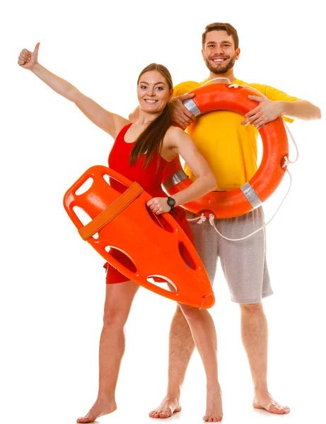 Lifeguards showing thumb up — Stock Photo, Image