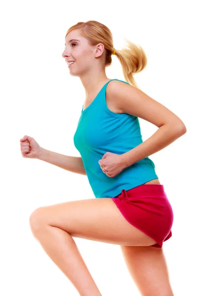 Spor kadını koşuyor — Stok fotoğraf