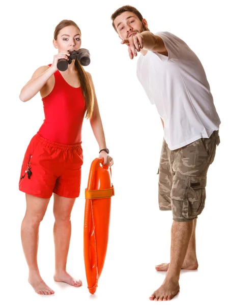 Hombre señalando con el dedo . — Foto de Stock