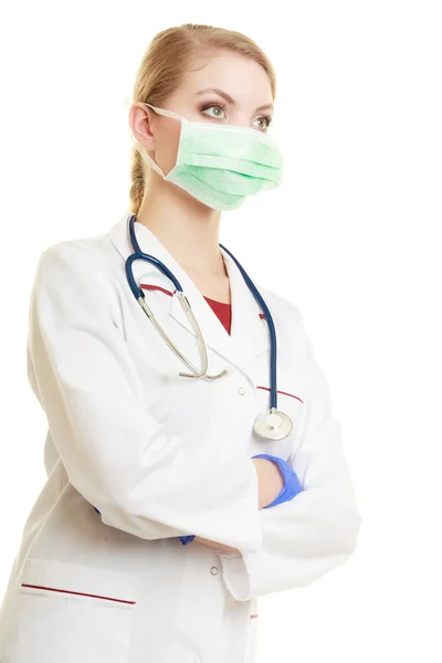 Doctor in face surgical mask posing — Stock Photo, Image