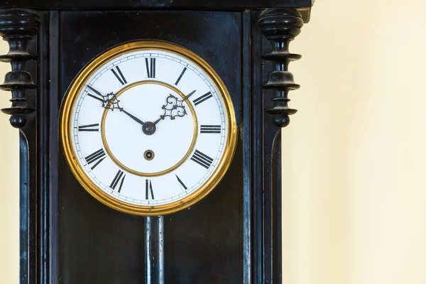 Old big wooden pendulum clock — Stock Photo, Image