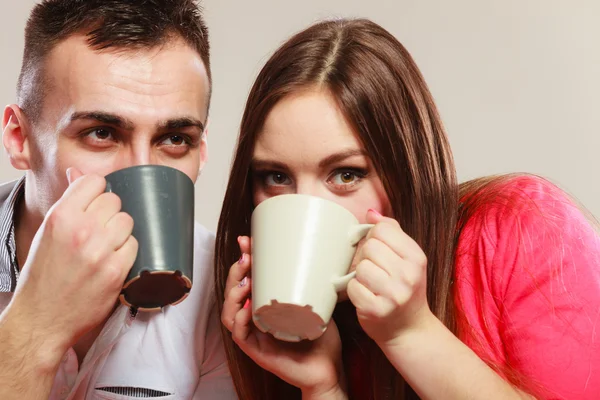 Couple drinking tea — Stock Photo, Image