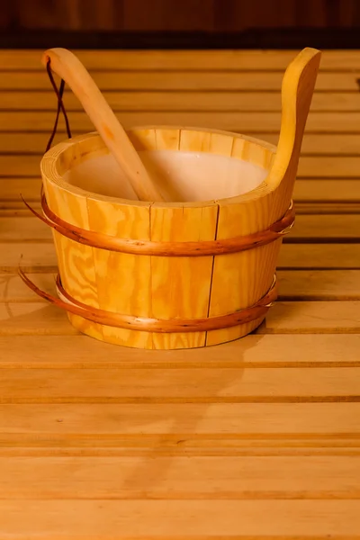 Sauna interior and accessories — Stock Photo, Image