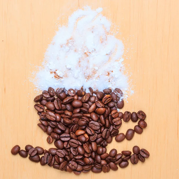 Koffie bonen in vorm van cup — Stockfoto