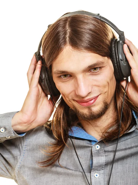 Homem ouvindo música. — Fotografia de Stock