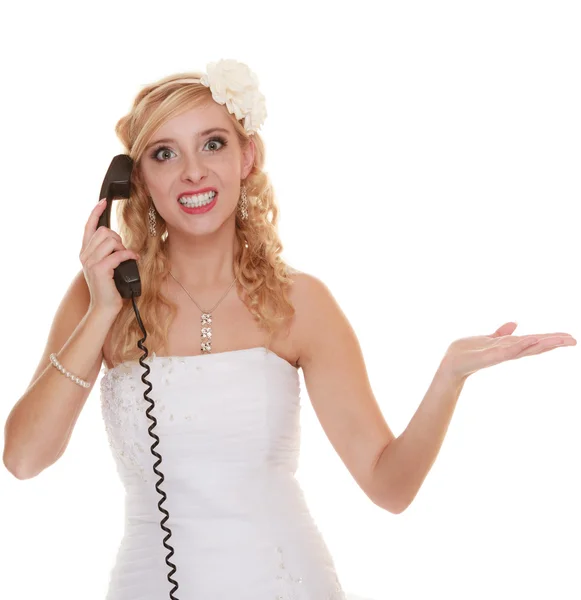 Mujer hablando por teléfono. — Foto de Stock