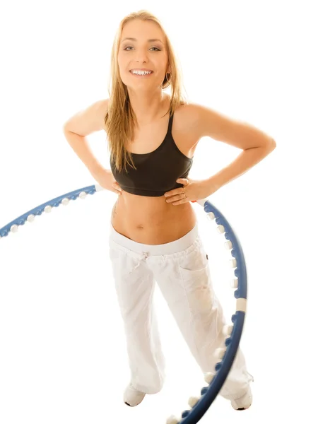 Sporty girl doing exercise — Stock Photo, Image