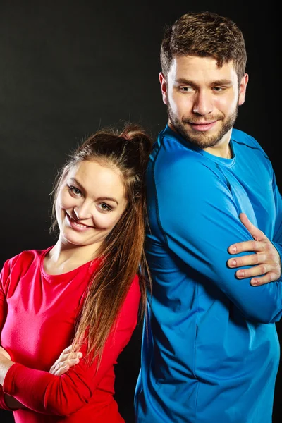 Portrait of smiling woman and man. Happy couple. — Stock Photo, Image