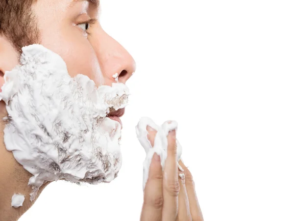 Man preparing to shave — Stock Photo, Image