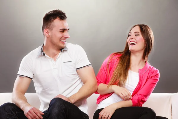 Couple having fun and fooling around — Stock Photo, Image