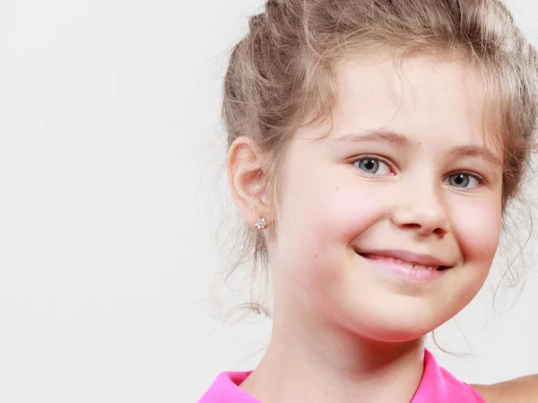 Happy joyful cute little girl kid. — Stock Photo, Image