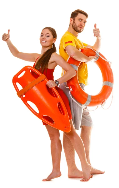 Lifeguards  showing thumbs up — Stock Photo, Image