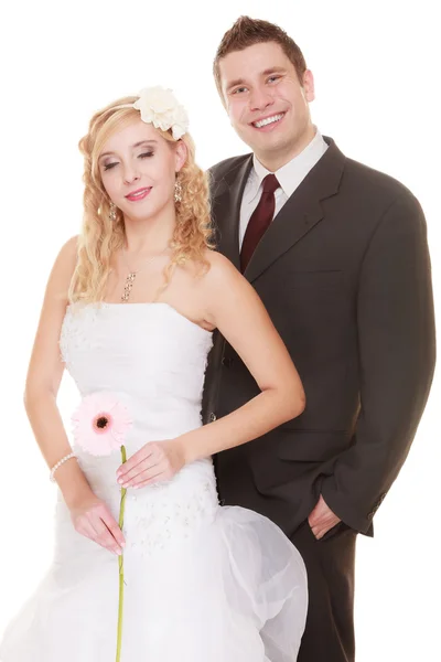 Wedding day. Portrait happy couple bride and groom — Stock Photo, Image